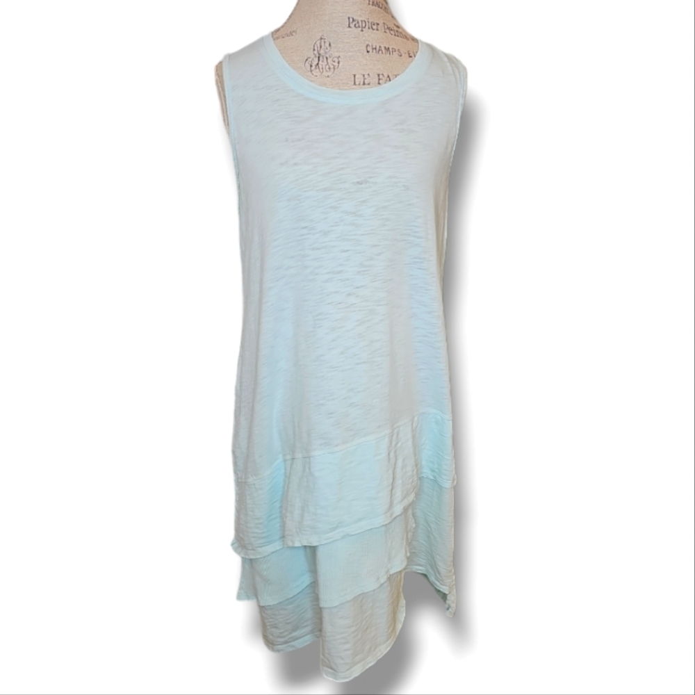 dylan By True Grit Sleeveless Asymmetric 3 layer Tank Dress - Size Medium